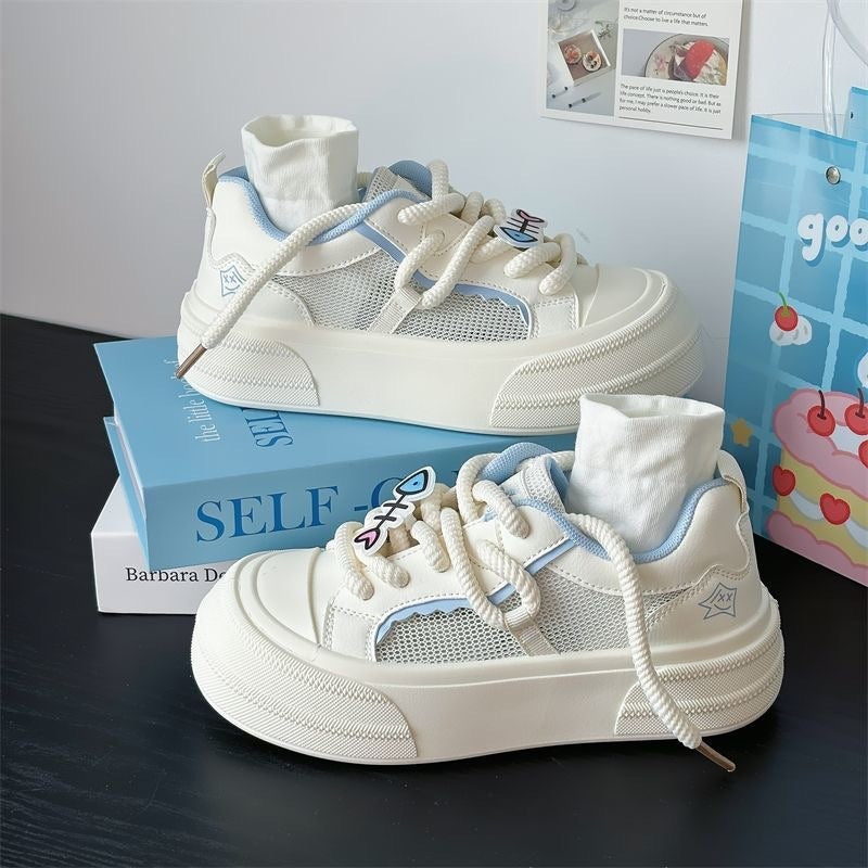 Thick sole ugly cute transparent white shoes women 205summernew arrivalchicniche stylek-style holiday style big toe shoes