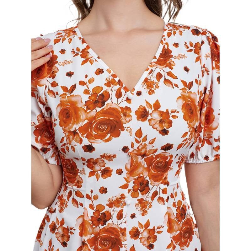 listing: new  women's elegant floral print dress