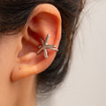 Gold earrings wholesale 2025 new european and american cross-border alloy jewelry niche accessible luxury starfish earrings women's ear cuff