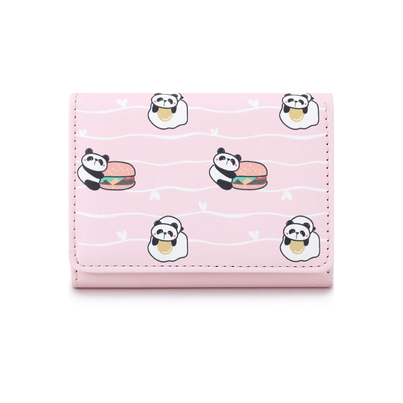 New  versatile cute panda girl small change purse, primary and secondary school student campus card holder wholesale ID card