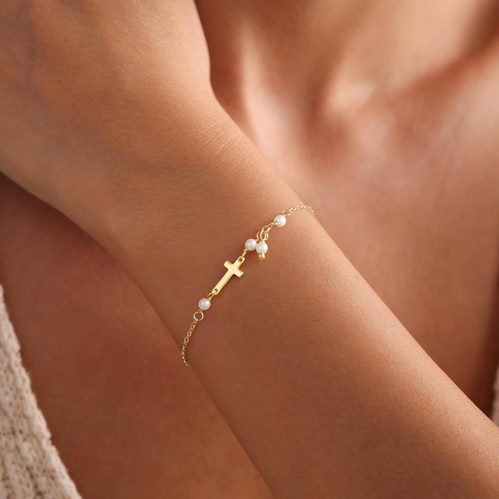 European and american amazon fashion cross ankle bracelet popular beaded chain jewelry anklet beach travel gift