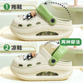 2025 new women's wedge platform clogs - summer outdoor wear, thick sole, two-wear style, chunky heel, non-slip beach sandals & slippers