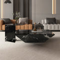 Italian natural luxury stone coffee table living room for homeaccessible luxuryclassy sense house square black rose marble coffee table