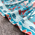 Vacation style printingtube top suspender dress women's summer blue printing sleeveless silm a-line skirt large hem long skirt