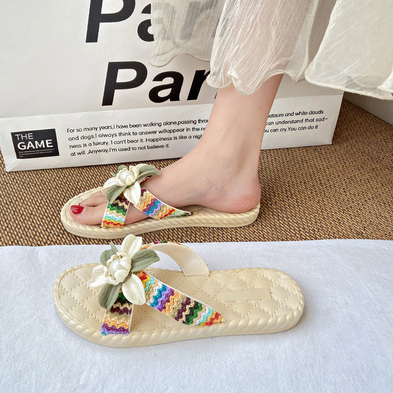 Trendy floral slides for women - new summer collection: unique design, non-slip soft sole, perfect for beach & pool