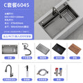 Double slag collection sink large single slot high quality stainless steel kitchen sink thickenedfor home dishwashing sink vegetable sink