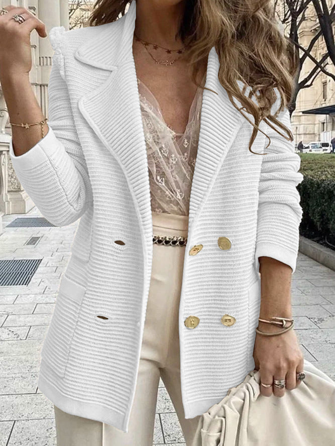 European and american cross-border e-commerce women's clothing amazon short textured casual top long sleeve jacket outerwear autumn and winter new women's collection