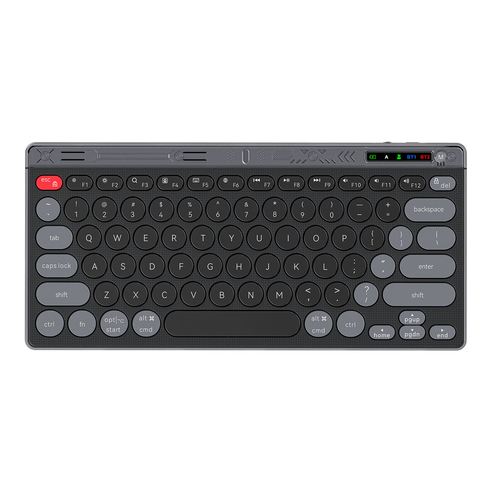 Mk781 wireless bluetooth keyboard - rechargeable, slim scissor-style keyboard for laptops, desktops, tablets, and phones