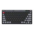 Mk781 wireless bluetooth keyboard - rechargeable, slim scissor-style keyboard for laptops, desktops, tablets, and phones