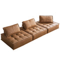 Piedmont tofu block sofa scandinaviancasual living room genuine leather single sofa small apartment leather modular sofa