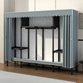 Simple wardrobe for home bedroom steel frame thickened and thickened steel pipe assembled cloth wardrobe rental room strong and durable cabinet