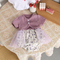 Summer outfit baby chic cute little princess super fairy mesh suspender romper dress baby girl bodysuit summer style