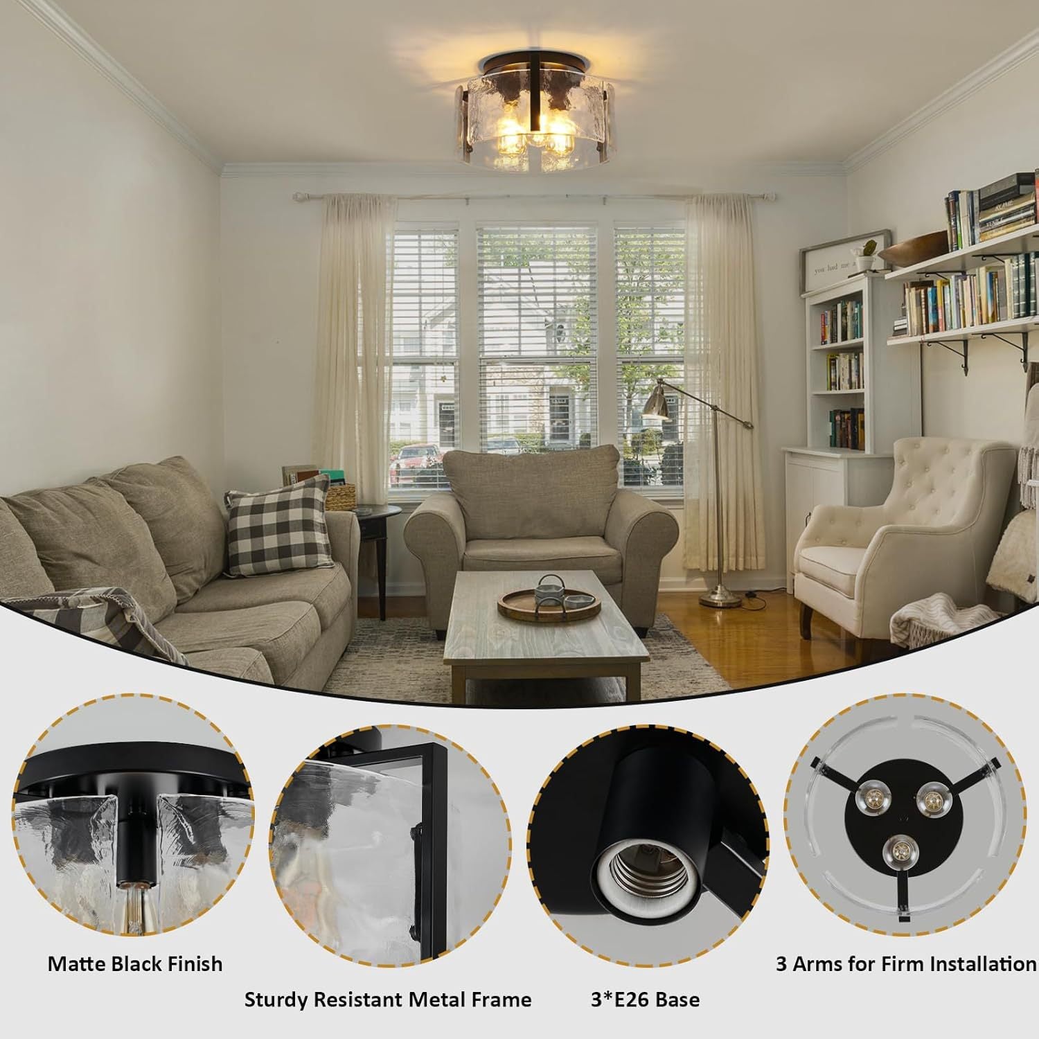 Cross Border 3 Light Modern Ceiling Light Corridor Lighting Ceiling Installation Suitable for Kitchen Lighting Lighting Bedroom