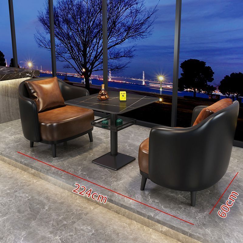 Bar booth sofa cafe western restaurant clear bar table music dining bar bistro dining table and chair combination cp