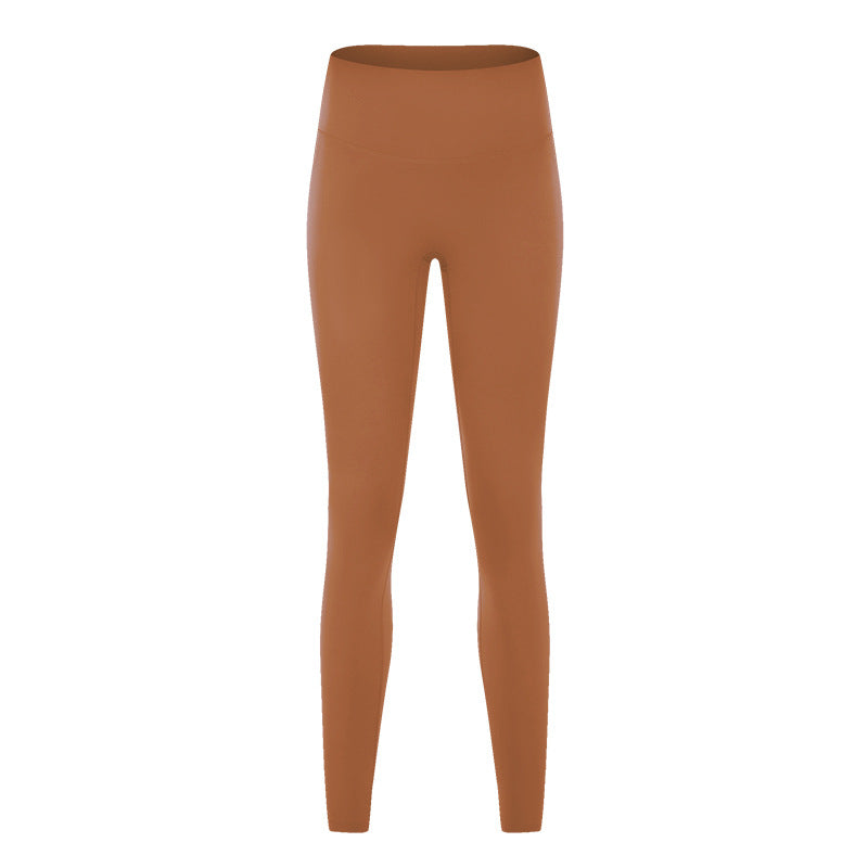 Summer high-waisted butt-lifting yoga pants - no camel toe, stretchy, workout leggings, 7/8 length, barely-there feel - yoga apparel 19108