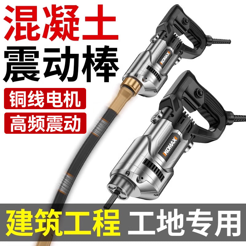 220v portable industrial-grade concrete vibrator for construction sites - small vibrating rod for building projects