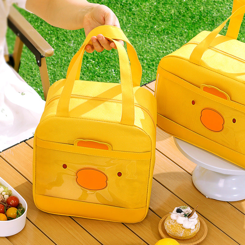 Beilian Cartoon Hand Carry Bento Bag Packing with Rice Student Lunch Box Bag Oxford Cloth Insulation Portable Lunch Bag Wholesale