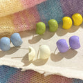 Summer outing ins style colorful jelly bean earrings 2024 new popular personalized simple earrings girls earrings