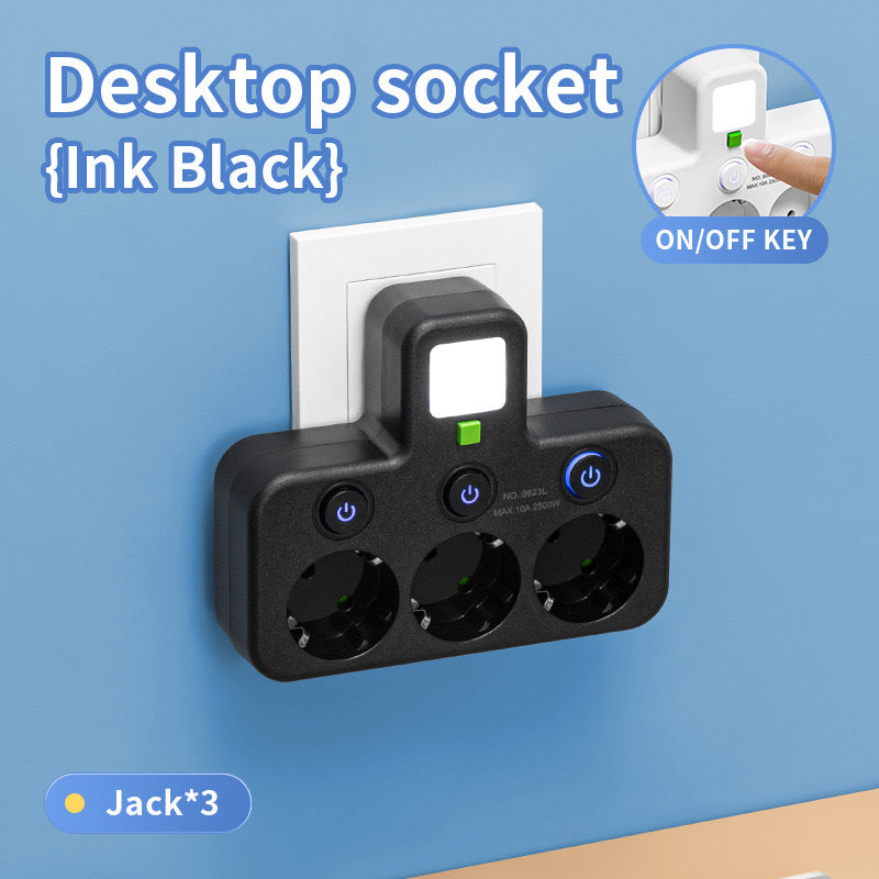 European standard smart fast charging usb + type-c power strip with german standard plug, 2-prong, for southeast asia, south korea, and russia