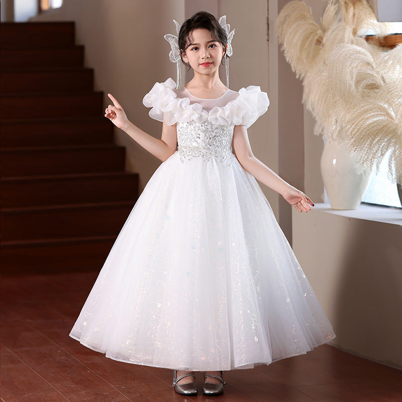 Flower girl wedding dress evening dress birthday girl catwalk piano performance new arrival host performance 61 wholesale in stock