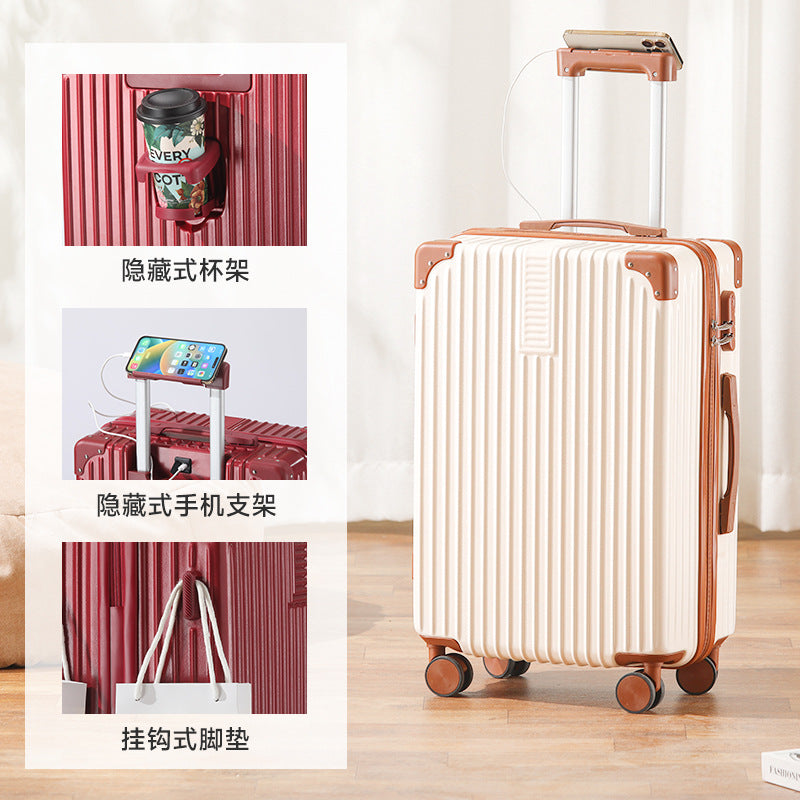 New multi-functional child and mother suitcase large-capacity men's and women's trolley case wear-resistant universal wheel suitcase password case