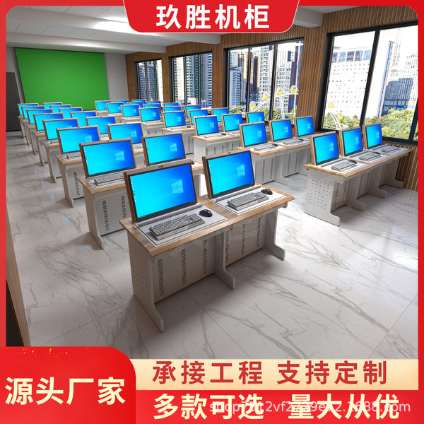 Double manual translation to computer desk Multimedia flipping table Conference table Electronic classroom Training table Hidden computer room computer table