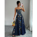 cross-border e-commerce european and american summer new fashion printed women's slim-fit camisole dress