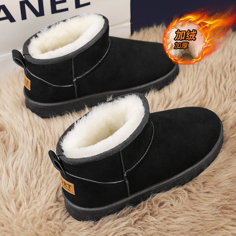 Northeastern snow boots for men 2025new arrivalwinter high-top fur all-in-one cold-resistant fleece-linedthickenedheattechmartin cotton shoes