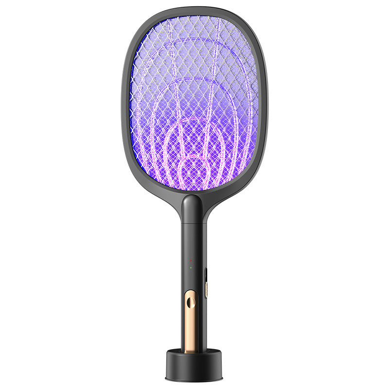 household electric mosquito swatter rechargeable automatic mosquito trap and mosquito swatter electric shock mosquito killer lamp two-in-one camping style fly swatter
