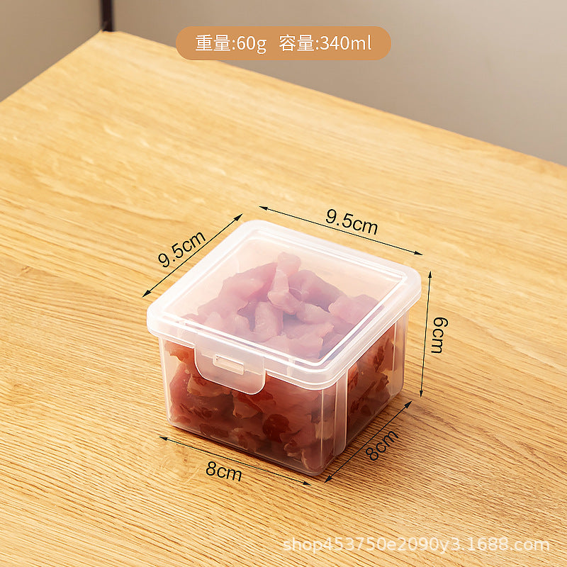 Kitchen Food Refrigerator Fresh-keeping Box Sealed Transparent Plastic Classification Multifunctional Frozen Meat Refrigerator Frozen Storage Box