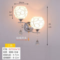 Double head bedside wall lamp plug-in wall lamp modern plug-in bedroom wall lamp dining living room pull switch wall lamp