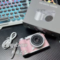 New campus retro digital camera - front & rear dual ccd, compact selfie digital camera for travel & students