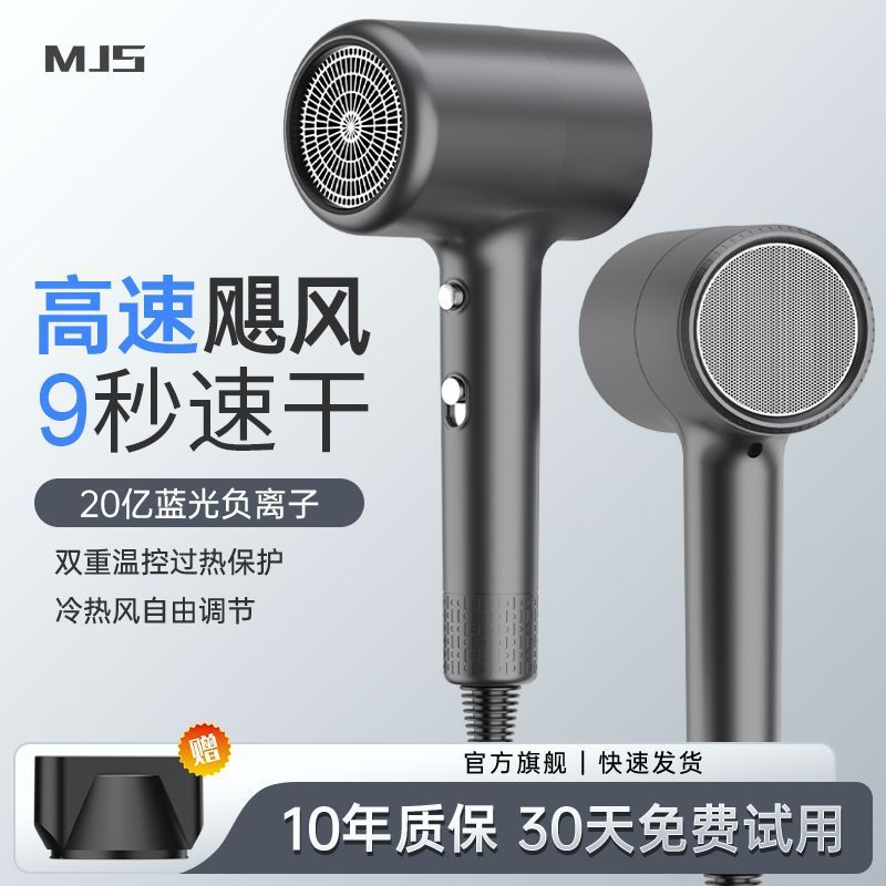 Hair dryer - high power, high velocity, blue light negative ion, hot & cold, salon-grade, quiet, hair care, powerful airflow - for home use