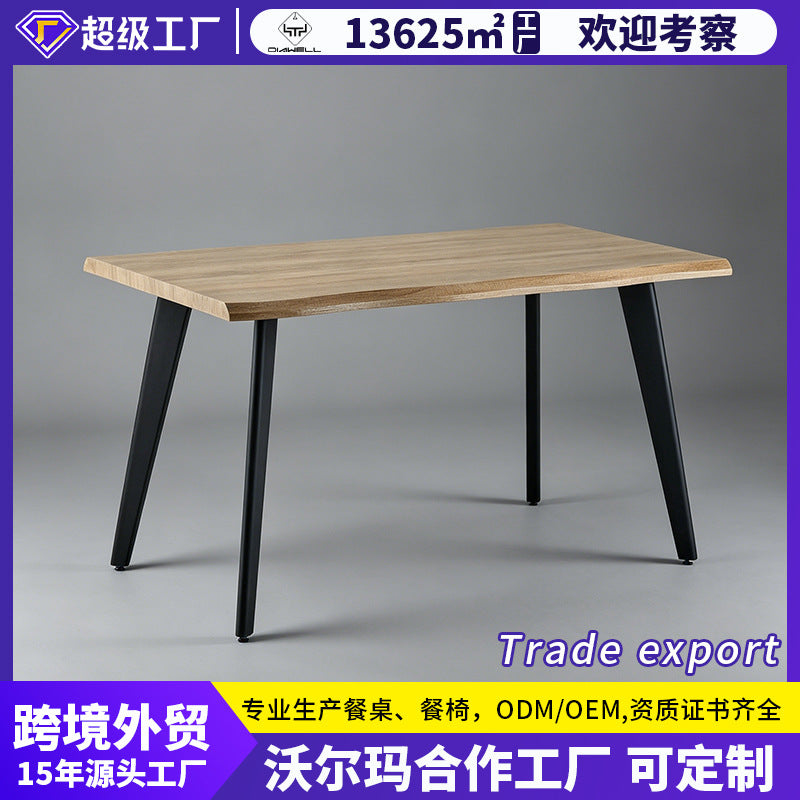 Walmart dining table - nordic modern minimalist restaurant table - iron leg rectangular mdf table - dining table