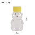 hot seller: bear-shaped clear pp plastic bottles with lids - perfect for juice, drinks, sauces, and honey. airtight sealing