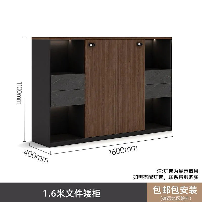 Office file cabinet wooden storage cabinet with lock information cabinet partition miscellaneous storage cabinet floor cabinet low cabinet combination