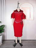 e-commerce   new slim-fit bodycon dress european and american african plus size women's dress