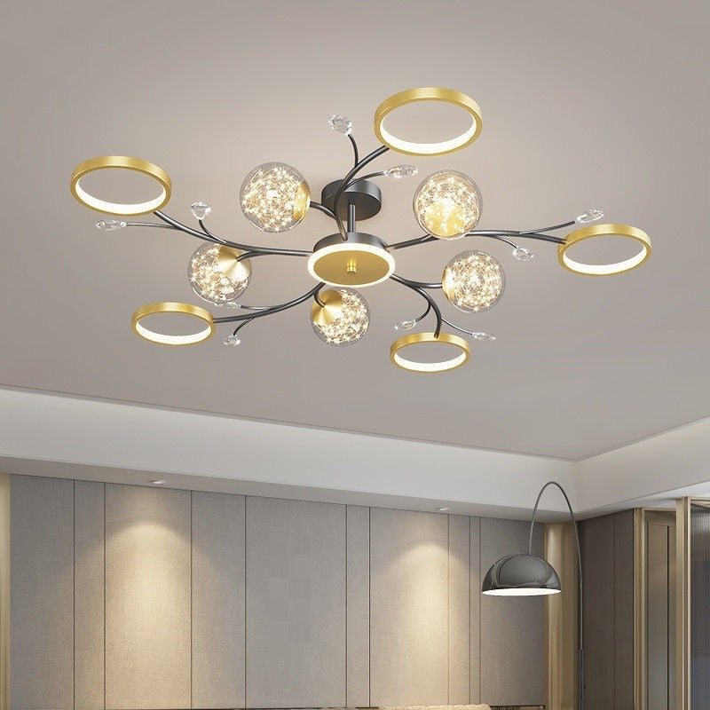 Living room ceiling chandelier Gypsy modern simple atmosphere household lamp creative personality Nordic led bedroom lighting
