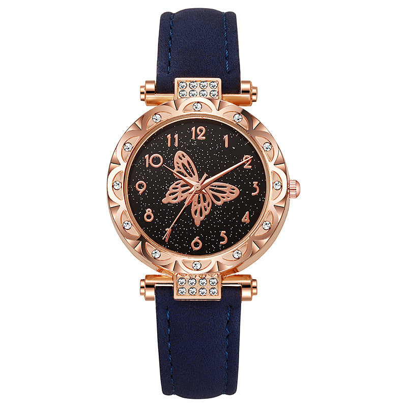 Wholesale direct sales: new fashionable women's watches for cross-border e-commerce - stylish, minimalist butterfly quartz watches
