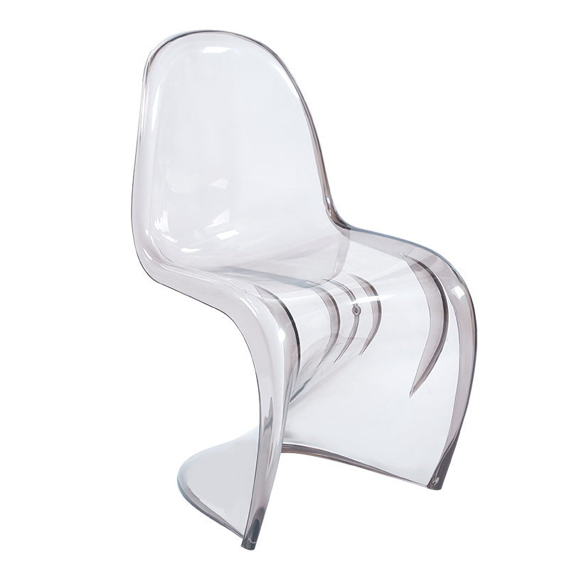 Pantone chair art light luxury dining chair popular transparent plastic chair scandinavian for home modern casual backrest makeup stool