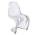 Pantone chair art light luxury dining chair popular transparent plastic chair scandinavian for home modern casual backrest makeup stool