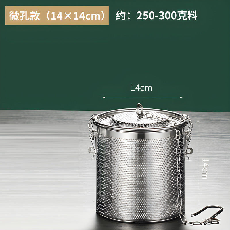 Stainless steel brine seasoning ball braised anise filter large capacity braised material bag filter basket filter bag brine basket