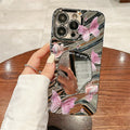Wavy mirror iphone 16 case, cute beaver phone cover, apple 11 electroplated 14 tpu full coverage protective case