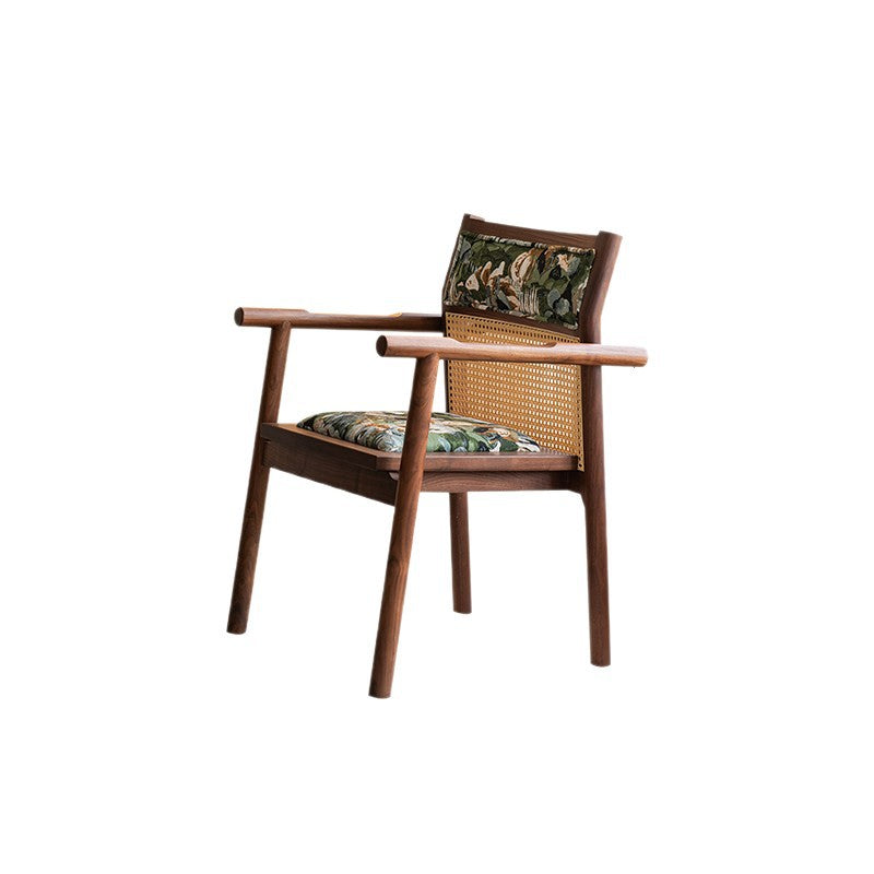 Second-hand style solid wood single chair dining chair desk chair living room balcony casual armchair tea table host chair