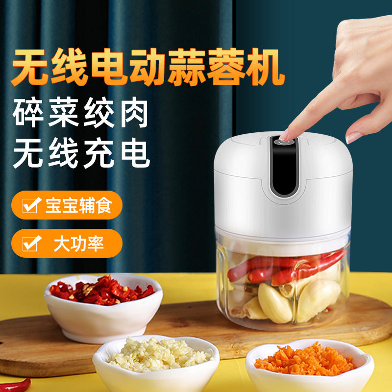 Electric garlic paste handy gadget garlic stirrer garlic peeler garlic mincer garlic press mini garlic puller garlic pounder for home garlic pounder