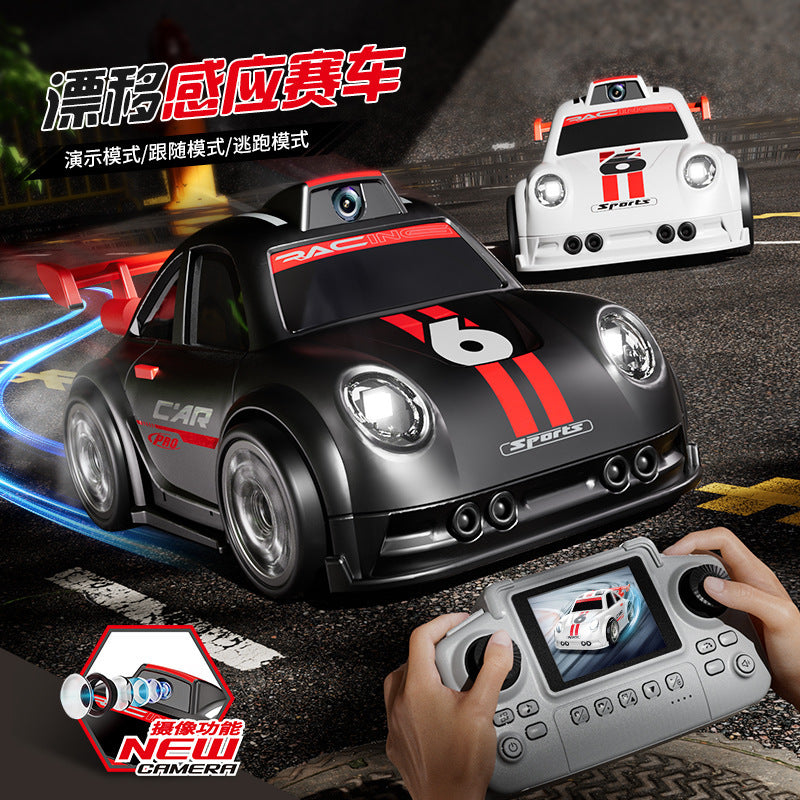 c6 camera drift car with screen dual-mode remote control car q version mini cartoon car toy wholesale