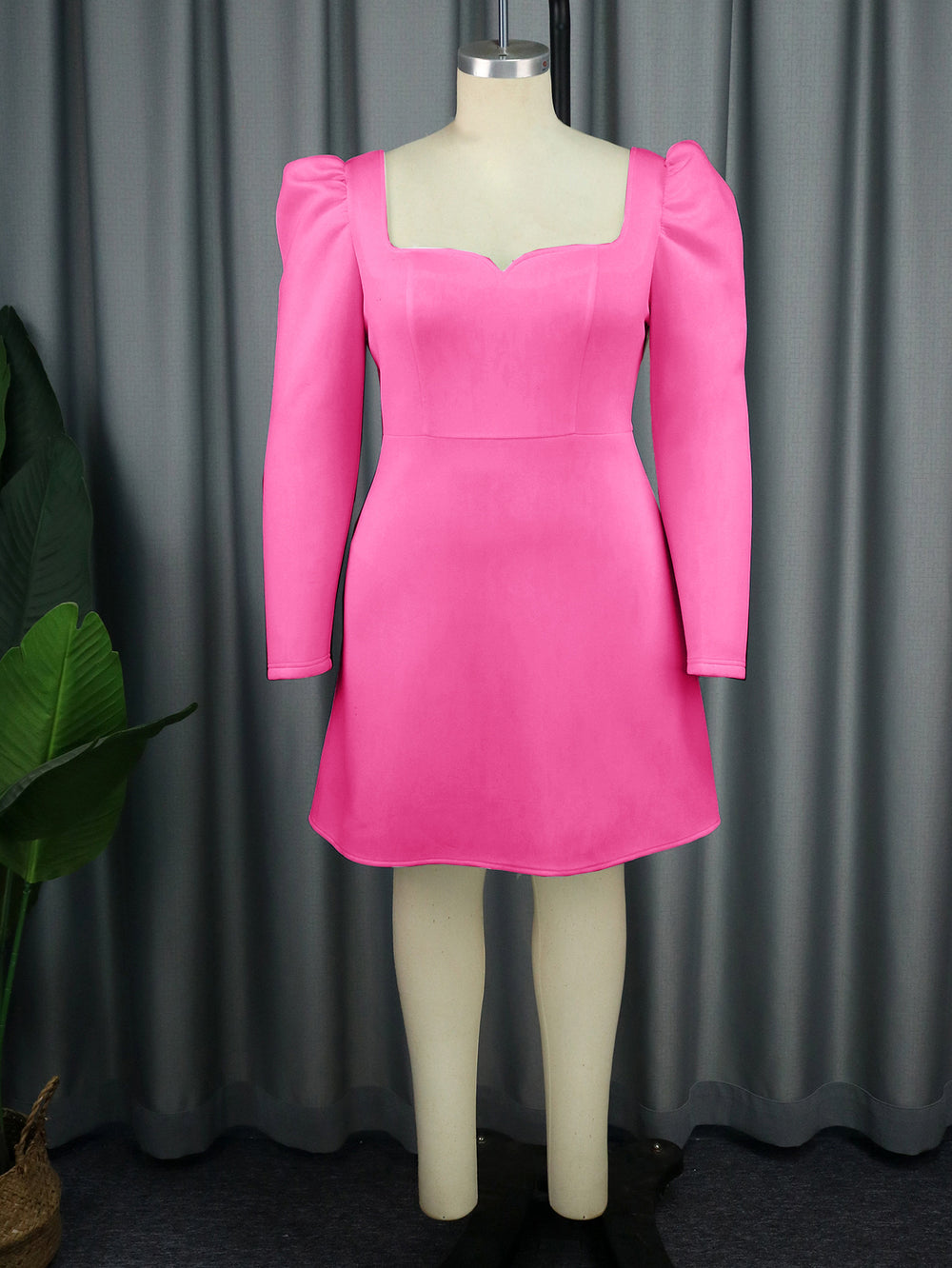 Am030924elegance square neck long sleeves dress banquet party backless bows dress dresses
