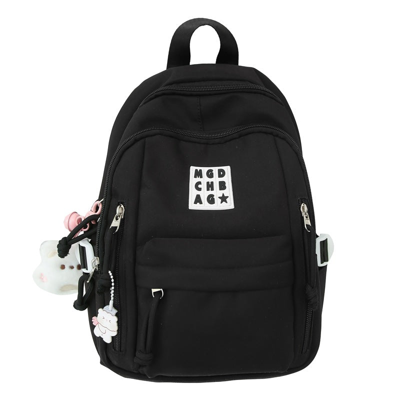 Backpack Simple Women's Leisure Large Capacity Travel Backpack Female Junior High School Student High School Student School Bag Male