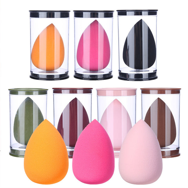 Latin America pull, gourd oblique cut water drop puff, hydrophilic soaked in water big beauty blender multi-color puff randomly sent