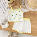 girl's suit camisole + shorts two-piece set
